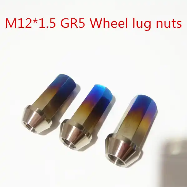 Pytitans Brand Titanium Tc4 Gr5 48mm Car Wheel Lock Lug Nuts 12 X 1 25 X 48mm 12 X 1 5 X48mm Acorn Rim Forged Dura High Q Dura Aliexpress