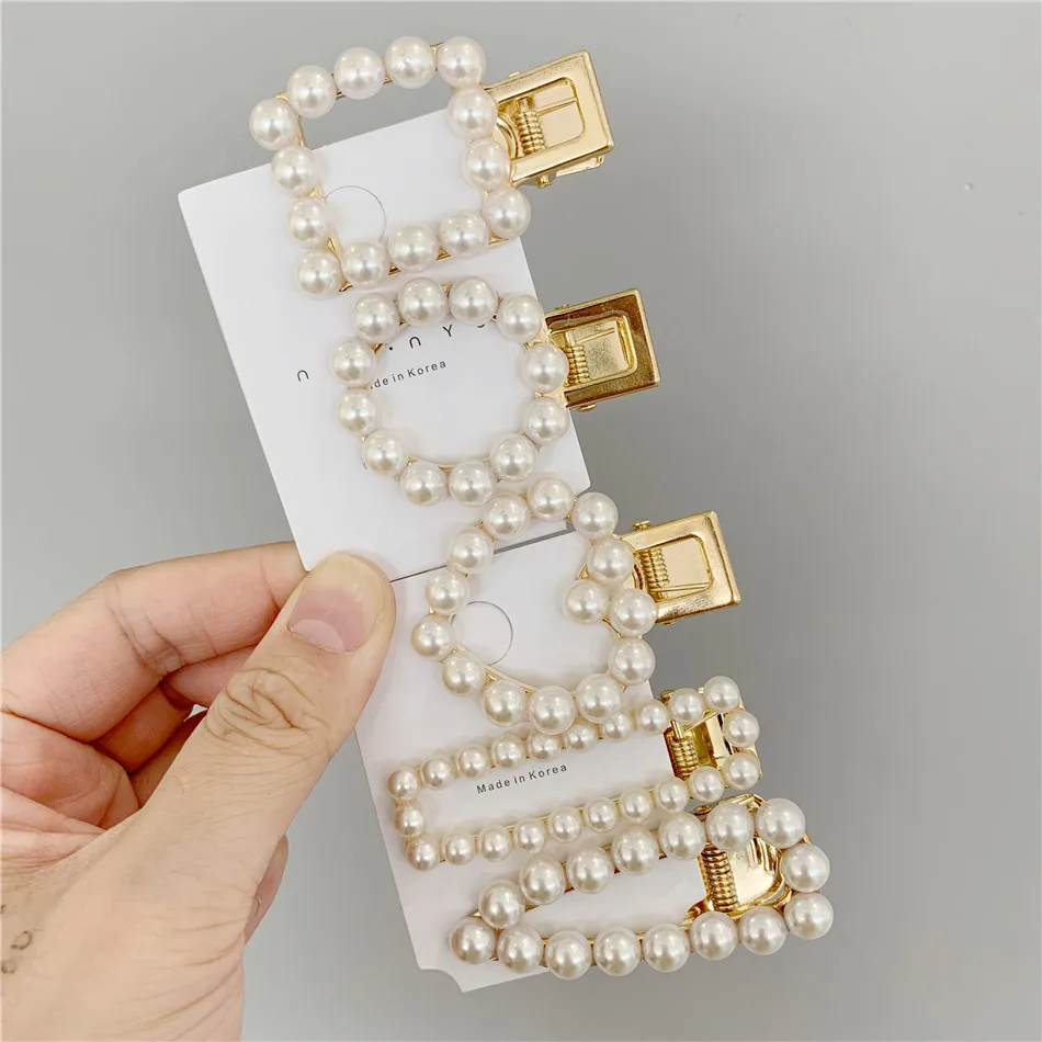 

Korea Pearl hair clip snap hair clips clamp hairpins for hairs hairpins pearls hairclip for girls spinka heart hairpin bobby pin