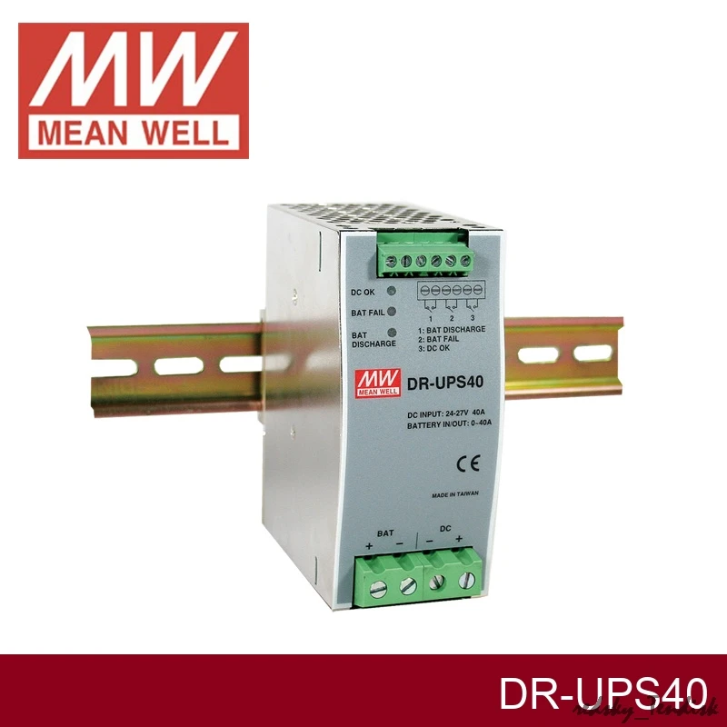 Горячая DR-UPS 40 Meanwell 24V40A импульсный источник питания rail DC UPS модуль