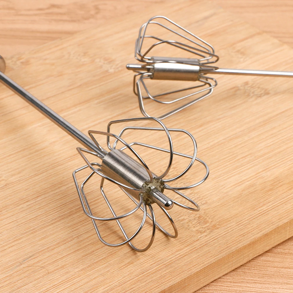 Нержавеющая сталь венчик для смешивания венчик для яиц вращающийся пенообразователь ручной пуш-ап венчик ручной блендер Кухня инструменты