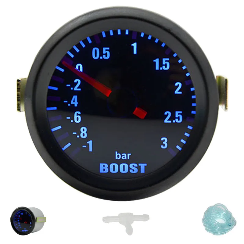 

2" 52MM Universal Turbo Boost Car Gauge 3.0 BAR Meter Auto Blue LED