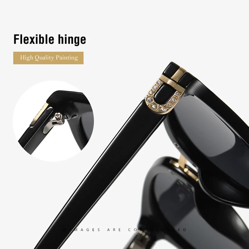 KEITHION Fashion Polarized Sunglasses Women Transparent Frame Cat Eye Sun Glasses Vintage Retro Oculos Ladies UV400