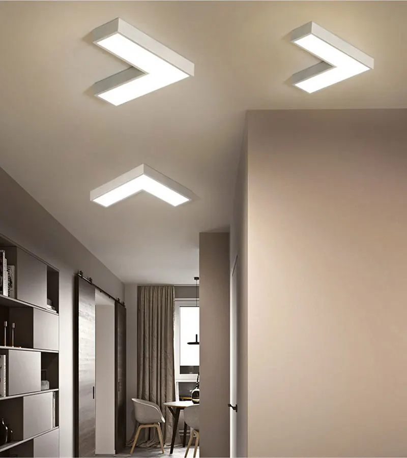 Modern Simple Macaron Color Arrow Design Ceiling Lights Geometry LED Ceiling Lamp For Bedroom Study Corridor Office Meeting Room (5)