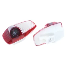 QCDIN 1 Par de Alumínio Do Carro LEVOU Luz de Boas Vindas Para Porsche voltar Shell Decoração do Carro LEVOU Bem-vindo Lâmpada Laser Sombra Projetor luz