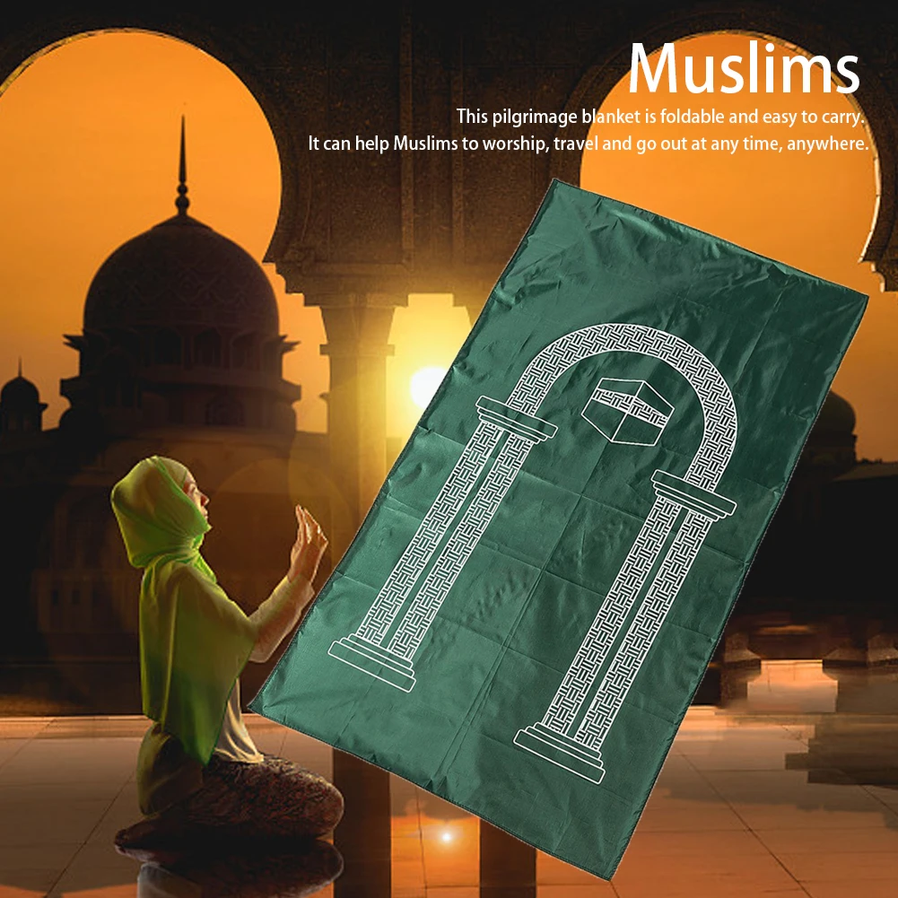 Мусульманский портативный коврик для поклонения путешествиям водонепроницаемый молитвенный коврик дождевик простое одеяло Карманный коврик 105*60 см