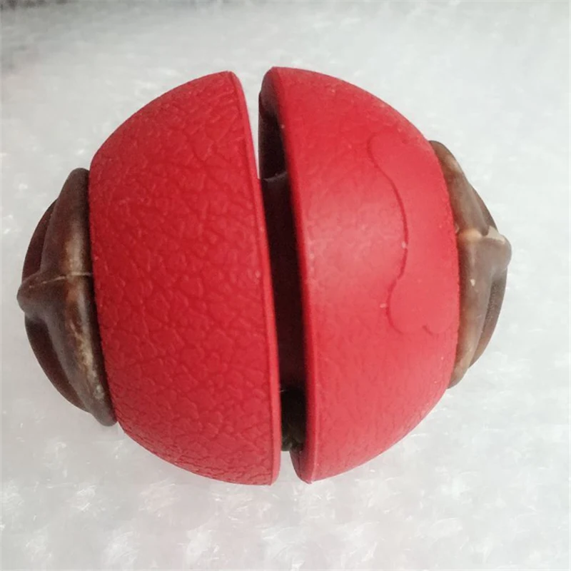 Собака игрушка, резиновый мяч жевать диспенсер утечки Еда покрывается катышками Интерактивная для домашних животных для зубов прорезывание зубов обучающая игрушка