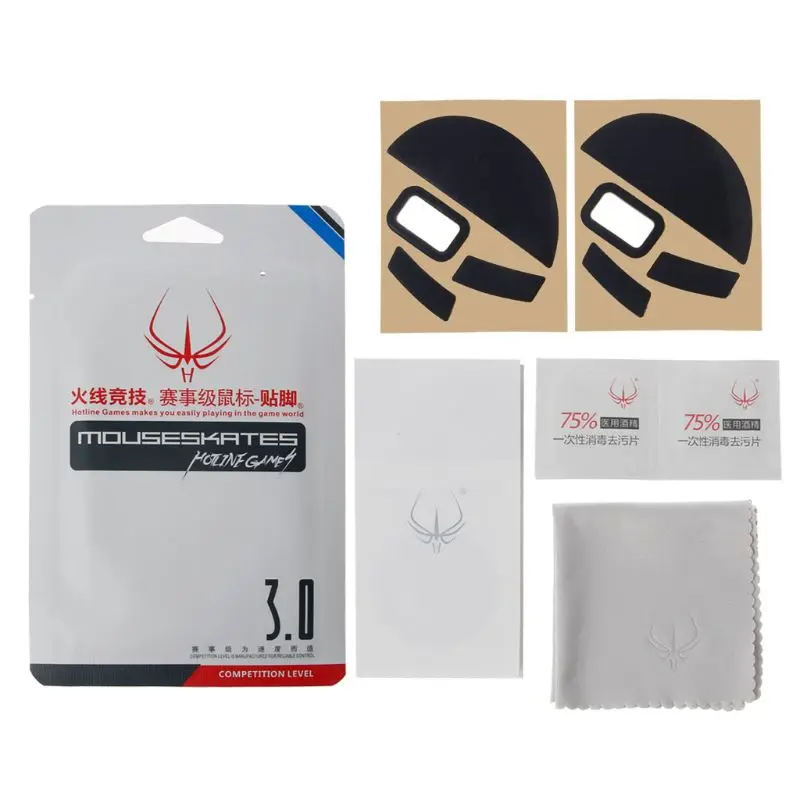 

2Sets/Pack Original Hotline Games Competition Level Mouse Feet Mouse Skates Gildes for Razer Mamba HyperFlux Mouse 0.6mm