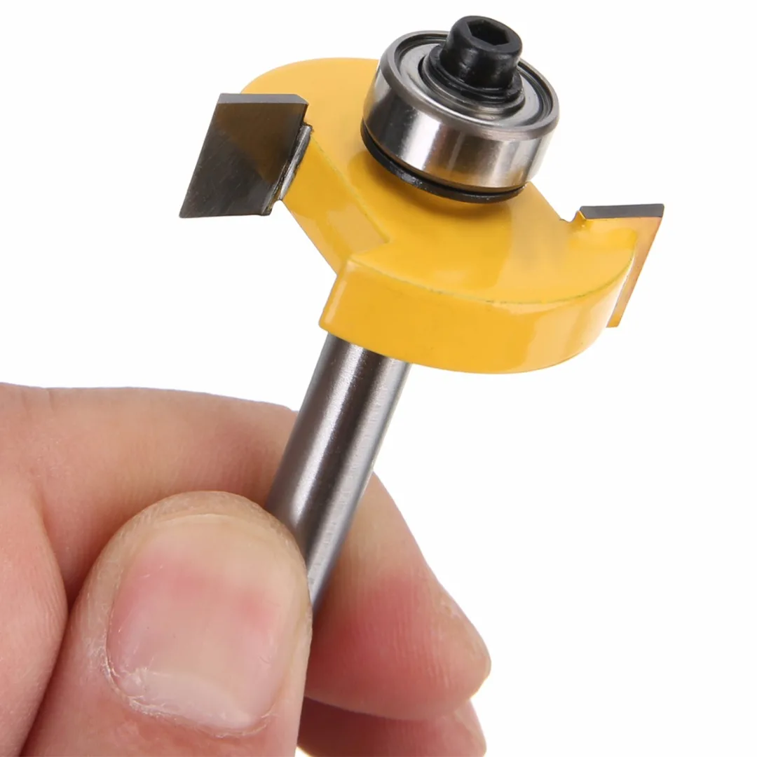 1pc 53mm Length T-slot Slotting & Rabbeting Router Bit 1/4" x 3/8" Woodworking Cutter DIY Power Tools