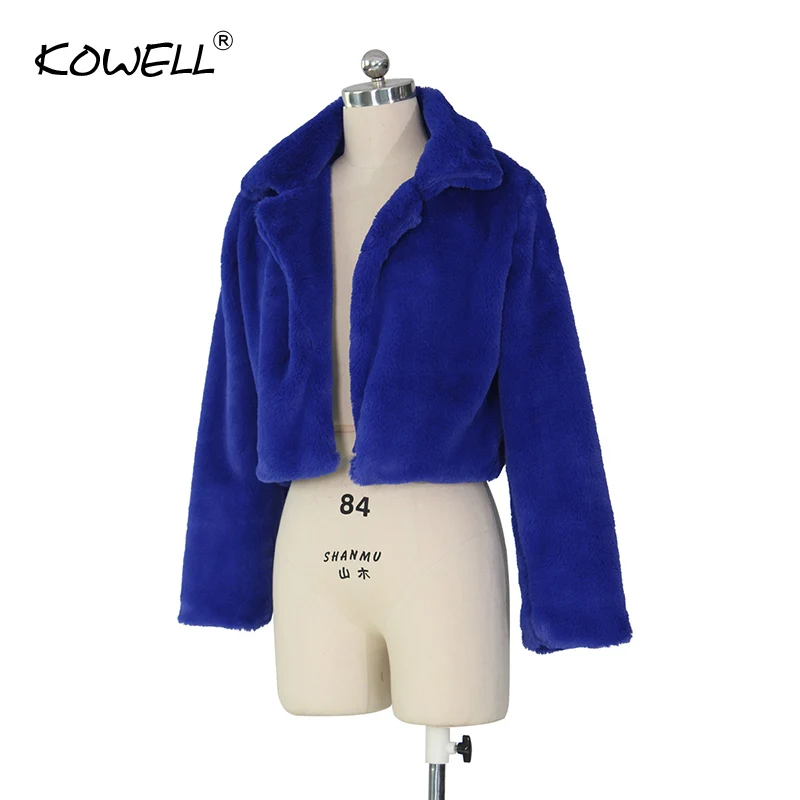 Горячая Распродажа, модное салатовое короткое пальто из искусственного меха, зимний неоновый флуоресцентный теплый кардиган, укороченная куртка, пушистые плюшевые пальто