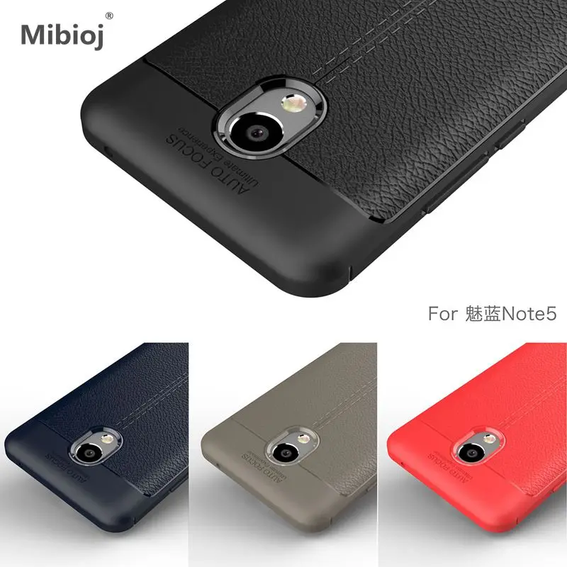 Mibioj Litchi Pattern Retro ShockProof Soft Silicon TPU Cover Case For Meizu M5 Note Phone Shell Shkin Capa Funda |