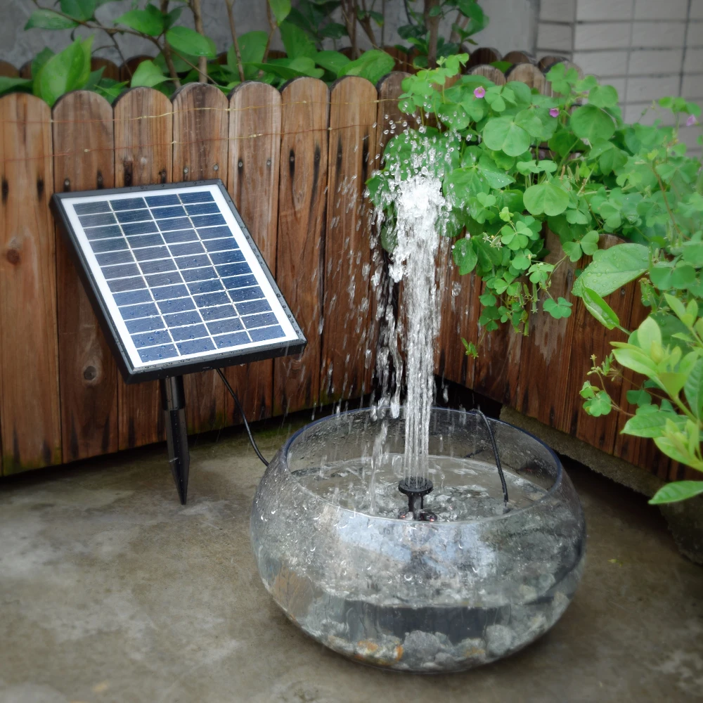 12V 5W Solar Power Brushless Water Pump Built in Storage Battery Remote Control Submersible LED