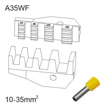 Обжимные умирает A30J A30JC A03 VA-0256BJ A07FL A06WF2C A04WFL A26TW A16WF A05FL/A-FL A625GFL A35WF A03B A03BC A1016 - Цвет: A35WF