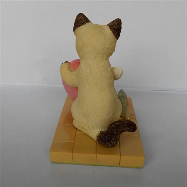Cute Lifelike Cat and Mouse Tom and Jerry I love you resin figure toy - 5