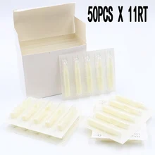 Одноразовый Стерильный Набор для тату s, 50 шт в наборе, 11RT белый одноразовый стерильный набор для тату тубус тюбик с насадкой-конусом для начинающих комплекты для татуажа