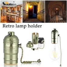 Sunligoo E26 E27 электрические розетки, 1 шт./2 шт. электрическая лампочка эдисона Ретро подвесные лампы светодиодные лампы держатель, промышленных и декоративных набор «сделай сам» для освещения