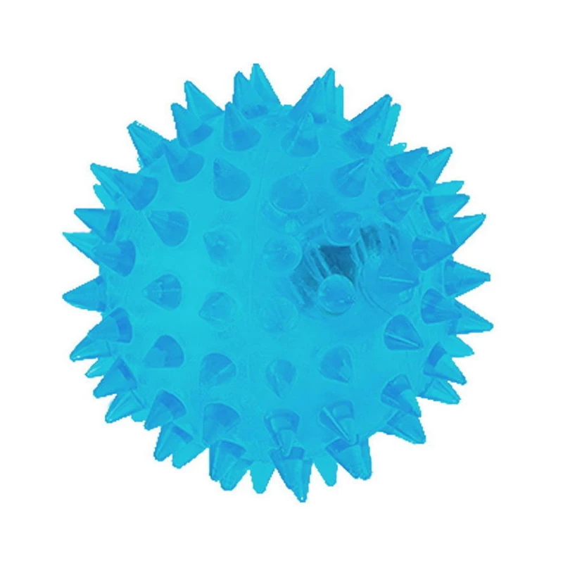 Pet Dog Puppy Flashing Light Up Spikey Balls Kids ToysBalls Funny Novelty Sensory Hedgehog spikes Ball Playing Toy Random Color