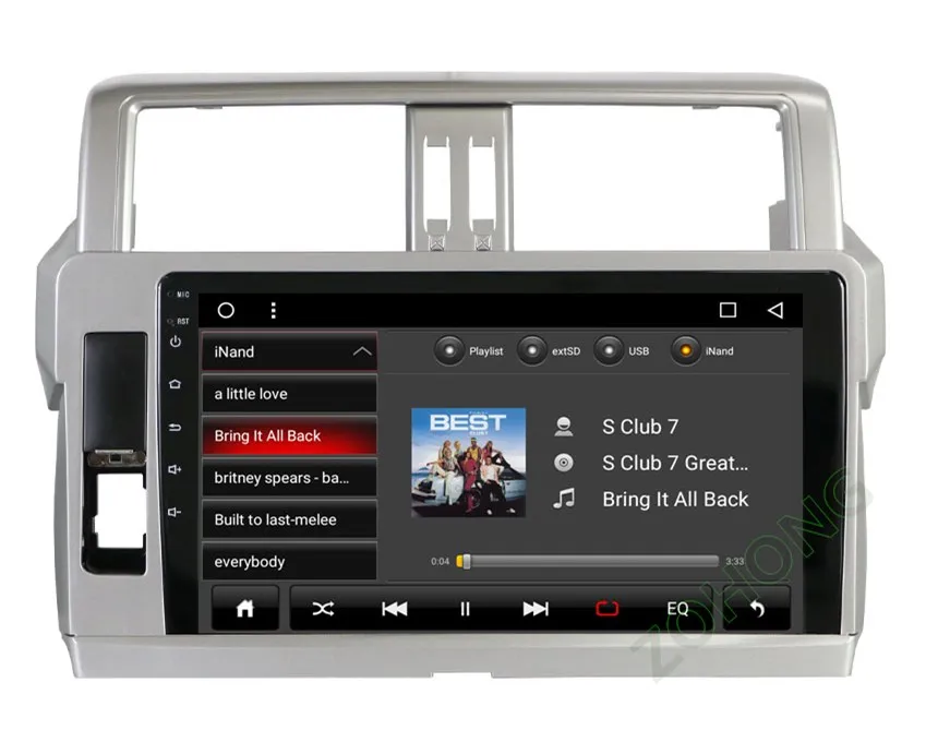 10," 2.5D Octa 8 Core 2+ 32G Автомобильный dvd-плеер на основе Android для Toyota Prado 150 автомобильный Радио Мультимедиа gps навигация