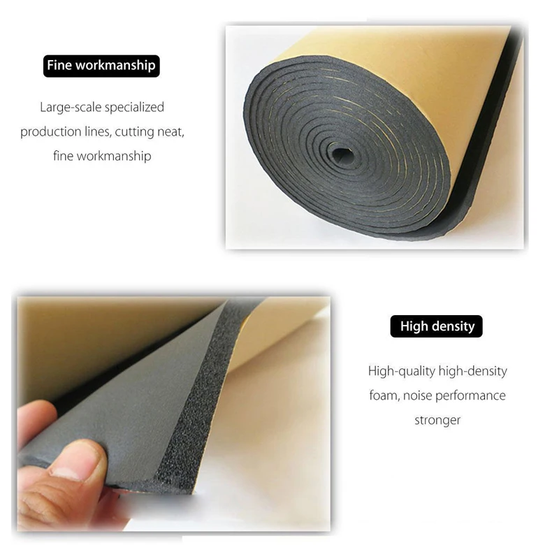 5mm Car Sound Proofing Deadening Van Boat Insulation Closed Cell Foam Heat Insulation Mat Door Roof Trunk Hood 30*50cm