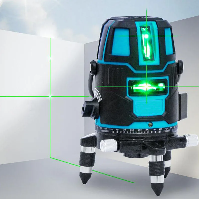 

2-Line 2-Point Laser Level Automatic Leveling 360 Vertical Rotation Level Automatic Line Laser Level Construction Tool
