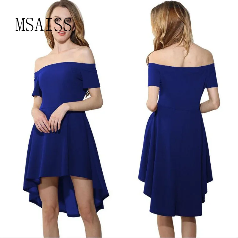 

MSAISS 2018 women Elegant Vintage sweet black Dress stylish sexy slash neck casual slim beach Summer Sundress vestidos