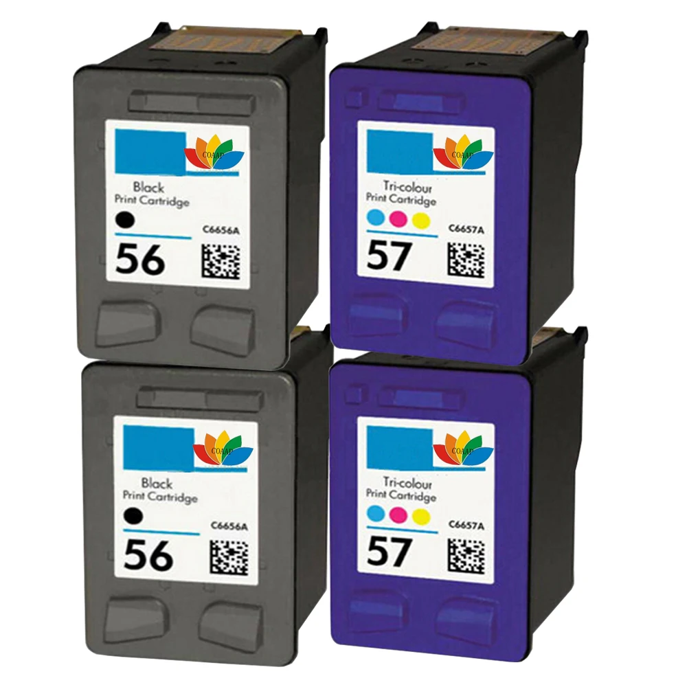 4 Compatible HP 56 57 hp56 hp57 ink cartridge for Deskjet 450 5150 5150c OfficeJet 2110 4110
