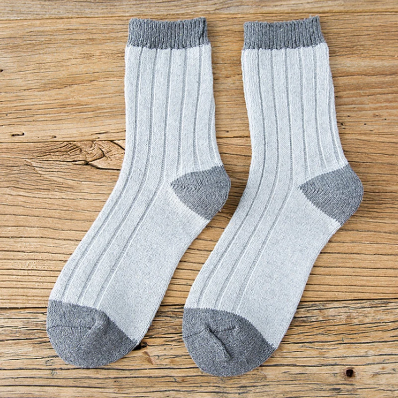 Женские шерстяные кашемировые толстые теплые мягкие однотонные повседневные зимние носки