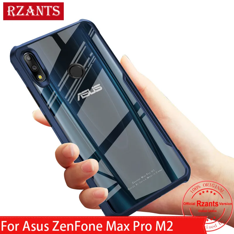 

Rzants Phone Case For Asus ZenFone Max Pro M2 / M1 Transparent Back+Four Corner Shockproof Slim Thin Cover For Max Pro M2 /M1