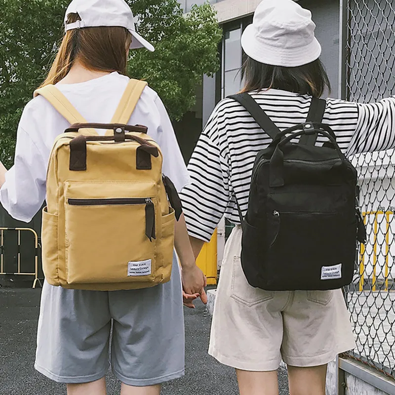 

WENYUJH 2019 Canvas Backpack For Women Simple Fashion Youth Travel Backpack Leisure School Bag For Teen Girls Shoulder Bags