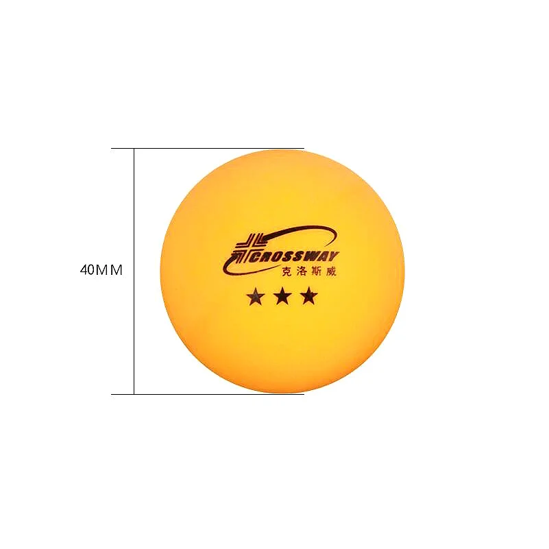 CROSSWAY 6 шт./кор. шарики для пинг-понга белый оранжевый Профессиональный 3-Звезда бесшовные 40+ поли Пластик мячи для настольного тенниса Материал