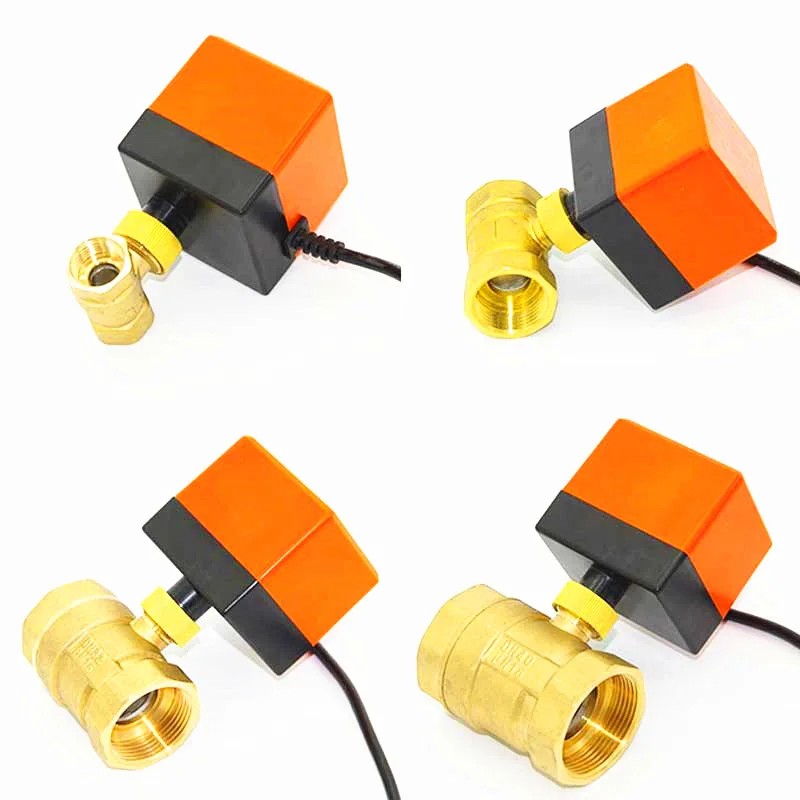 AC220V 50/60Hz 2 Way 3 провода Электрический моторизованный латунный шаровой клапан поплавкового типа, электрический привод управления резьбовой клапан, J19081