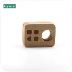 Bopoobo детские украшения бук деревянный пульт дистанционного управления 1 шт. DIY прорезывание зубов аксессуары сенсорные жевательные игрушки