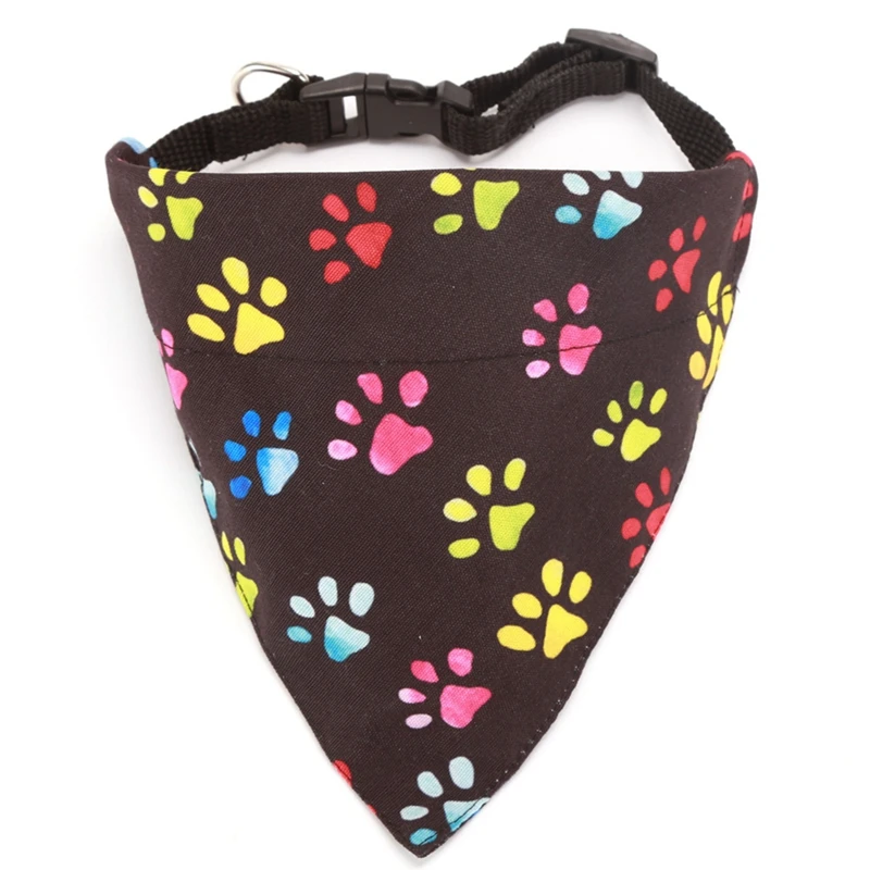 

Paw print Dog Cat Bandana Tropical Rainforest Style Cute Flamingo Pattern Puppy Dog Scarf Adjustable Personalized Dog Bandanas