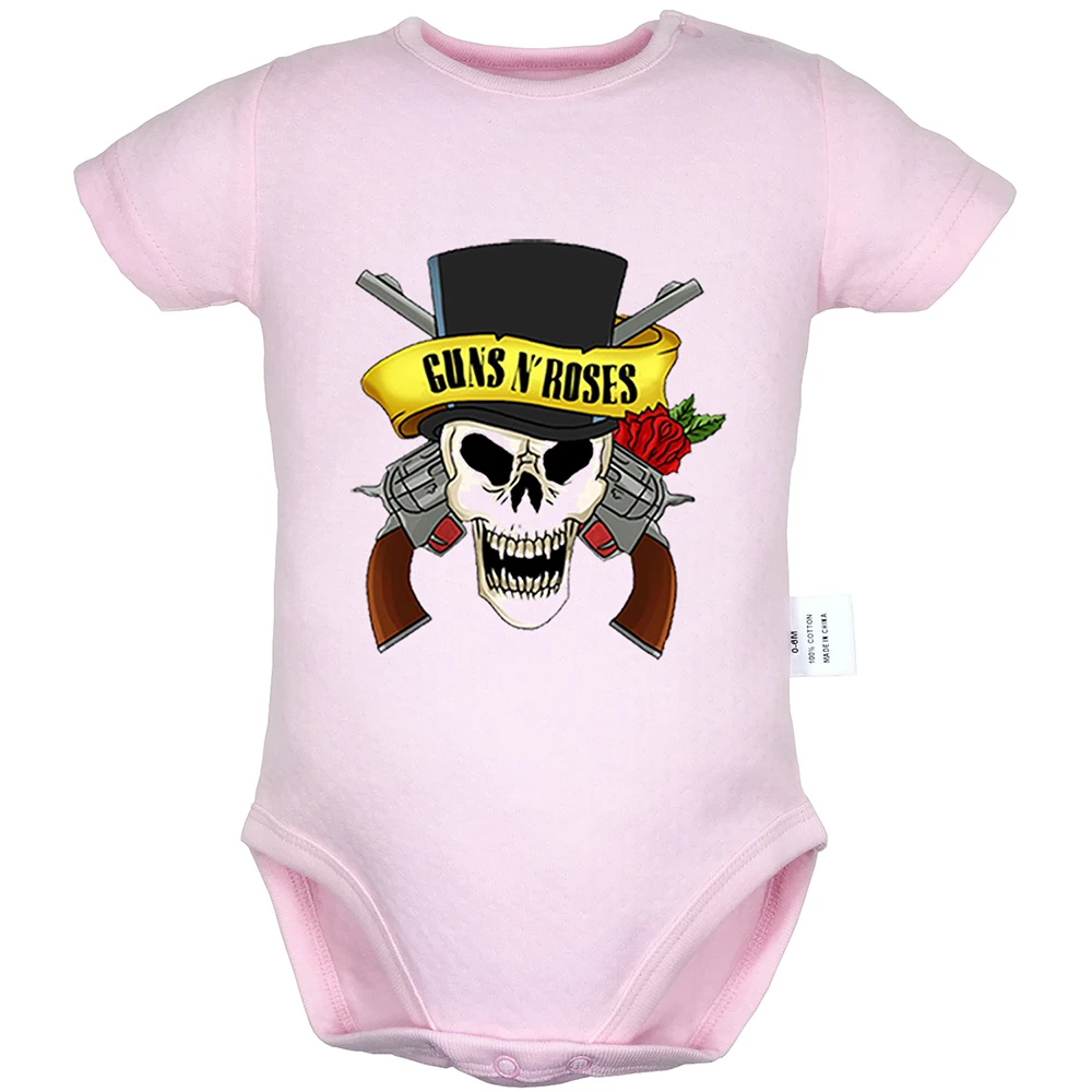Bon Jovi Rock Band guns N' Roses Judas Priest Design боди для новорожденных; костюм для малышей; комбинезон с розами; хлопковая одежда - Цвет: YbBSP1000D