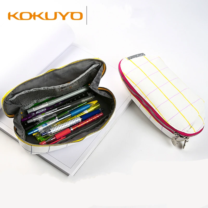 Япония KOKUYO пеналы сумка для детей Kawaii ручка Карандаш сумка большой емкости карандаш мешок многофункциональный Cartuchera Para Lapices