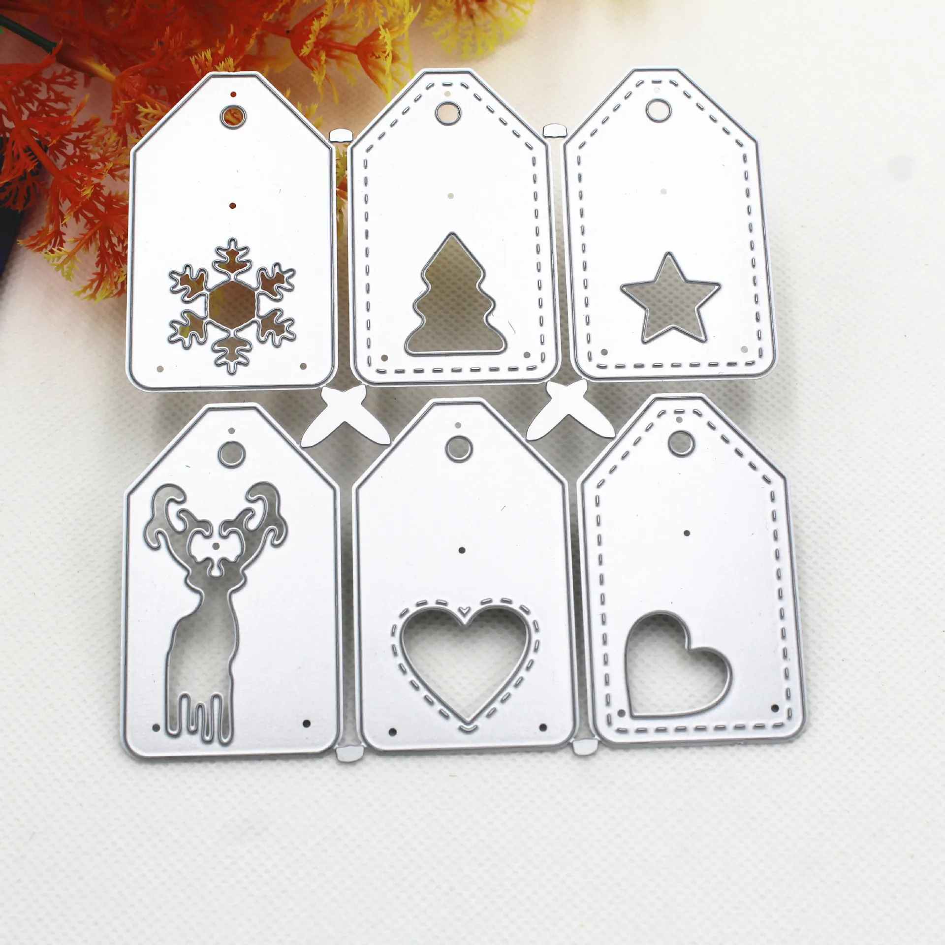 

6Pcs Square Heart Label Metal Cutting Dies Stencils for DIY Scrapbooking/photo Album Decorative Embossing DIY Paper Cards