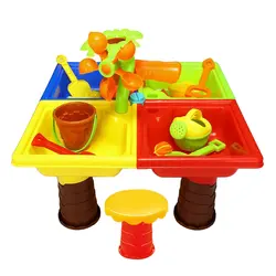 Детский бункер набор пляжный бункер стол вода открытый сад Игрушка-плеер пляжный стол игрушка квадратный стол