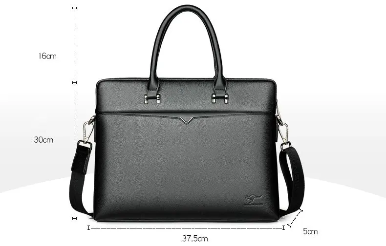 Роскошный модный простой деловой мужской портфель от известного бренда, кожаная сумка для ноутбука, повседневная мужская сумка, сумки через плечо