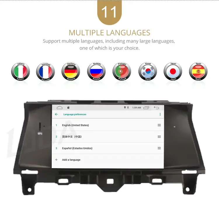 Cheap LJDA 1 Din Android 9.1 Car Radio For Honda Accord 2008-2015 WIFI Car Multimedia Player Stereo GPS Navigation DVD IPS Auto Audio 13
