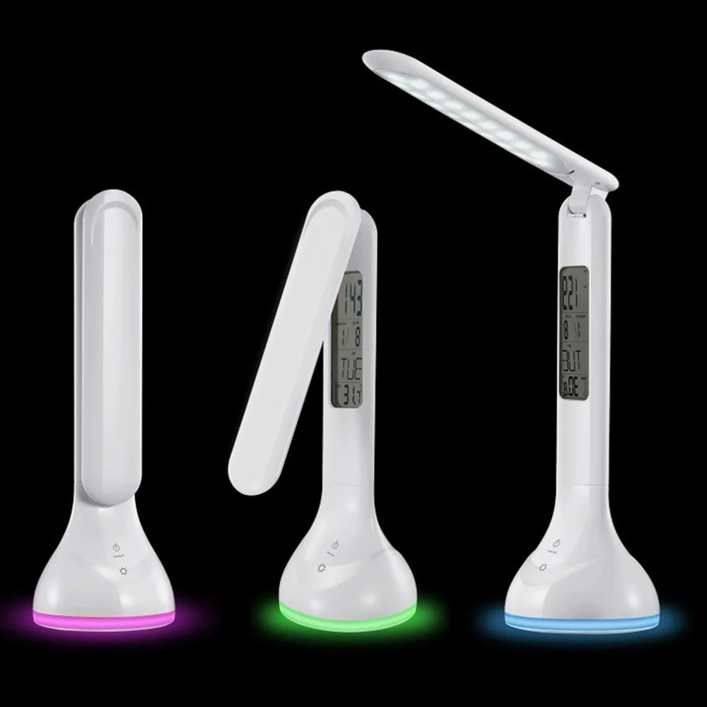

Voice-activated Night Light Led Eye-protection Table Lamp Office Desk Alarm Clock Table Lamp Mini Bedside Lamp
