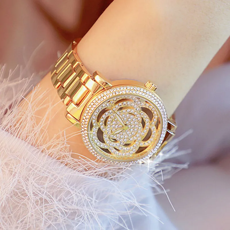 جديد الساخن بيع الساعات الراقية قائمة مرتبطة مخصص كامل الماس الجوف نمط حجر الراين مقياس الإناث الجدول الأزياء و عارضة