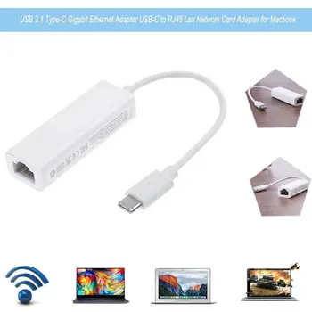 

USB 3.1 Type-C To RJ45 Lan Network Card Adapter Gigabit Ethernet For Macbook PC