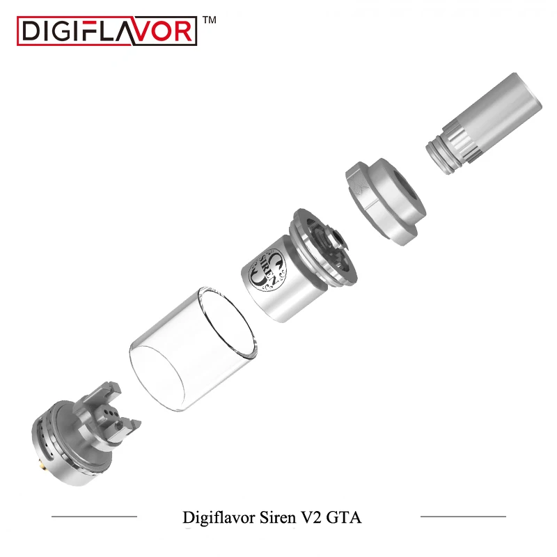 Оригинальный атомайзер Digiflavor Siren V2 GTA MTL бак 24 мм версии 4 5 мл Genisis обновленная
