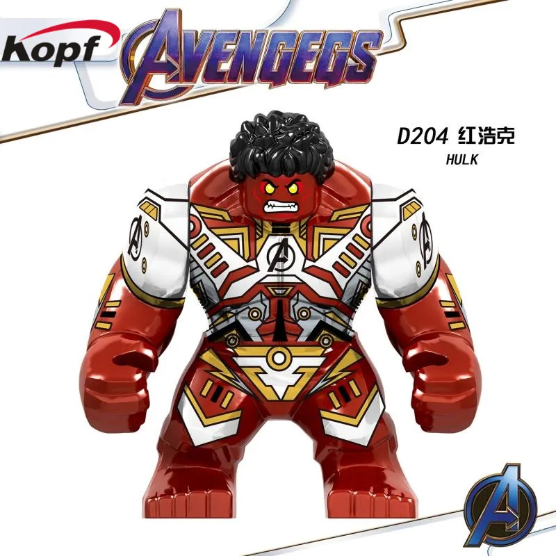 

Single Sale Building Blocks Avengers 4 Endgame Space Red Hulk Iron Man Thanos Korg Figures For Children Collection Toys D204