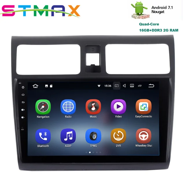 JSTMAX Android 7 1 Quad Core 10 2 Car GPS Player Navi for Suzuki Swift 2005