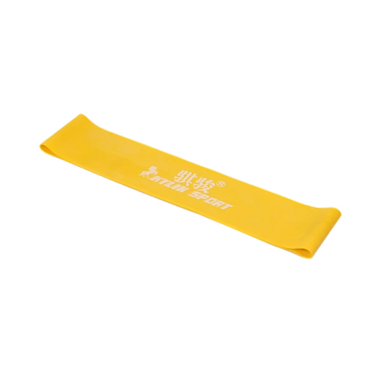 

yellow latex resistance workout excercise pilates yoga bands loop wrist ankle elastic belt energy ring for freeshipping