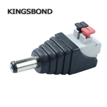 

20PCS DC12V LED Male DC Connector Jack Plug Adapter For CCTV Led Strip Lights Pressed Connected No Screws