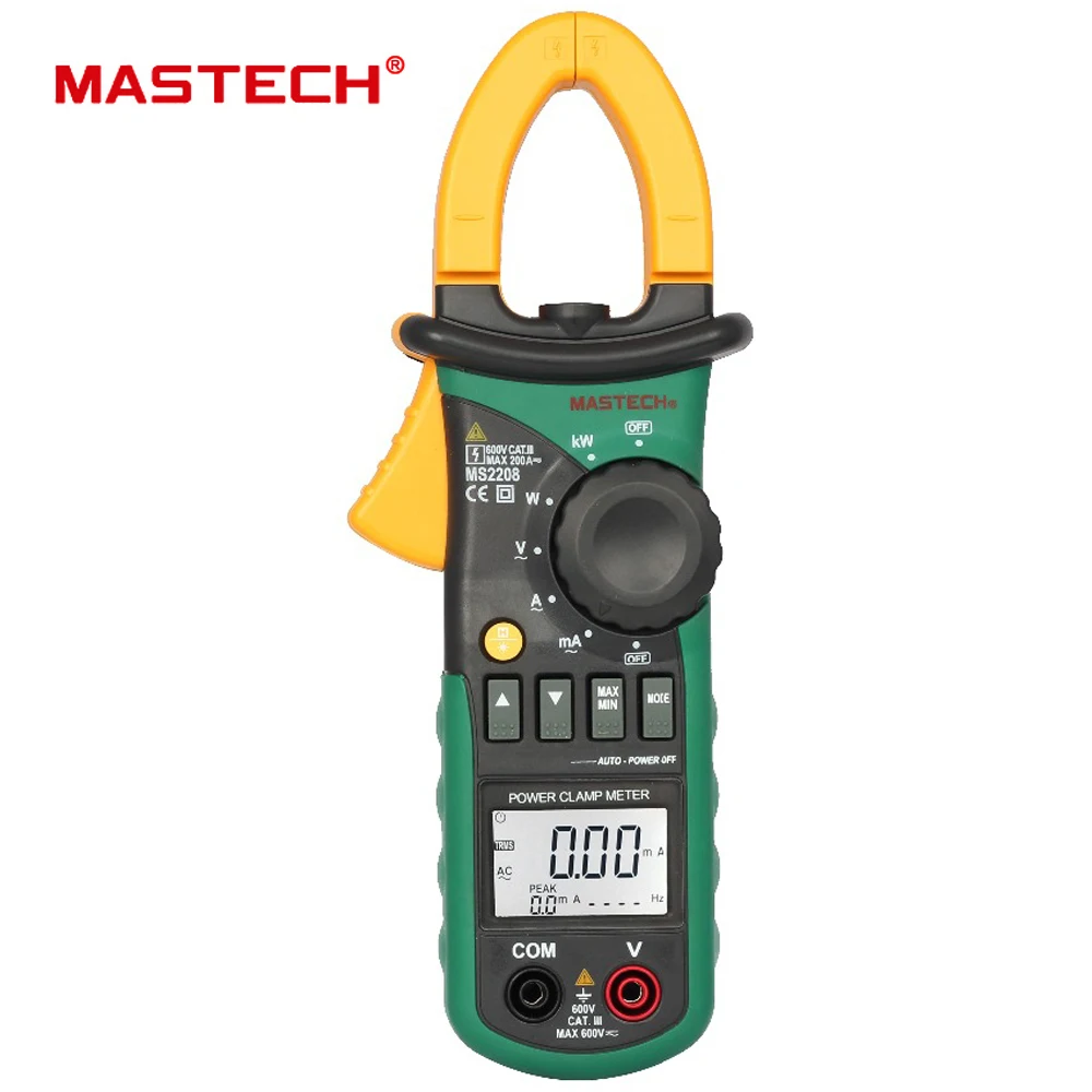 

Mastech MS2208 Harmonic Power Clamp Meter Tester Multimeter Trms Kva Kvar Pf