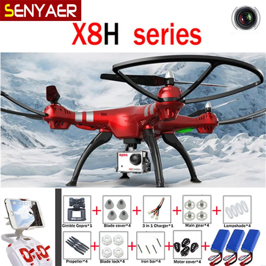 Buy Cheap SYMA X8HG X8HW X8HC 2.4G 4CH 6 Axis RC Drones With 8MP Wide Angle HD Camera RC Dron Quadcopter RTF Altitude Hold Mod Helicopters