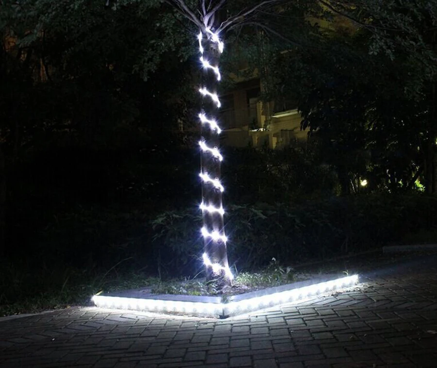 Fita de Iluminação Decoração do Jardim Luz de Tira Solar Powered Smd2835 Flexível 8 Modos Impermeável Led Strip Backlight 5 m 100led 17 Lâmpadas solares