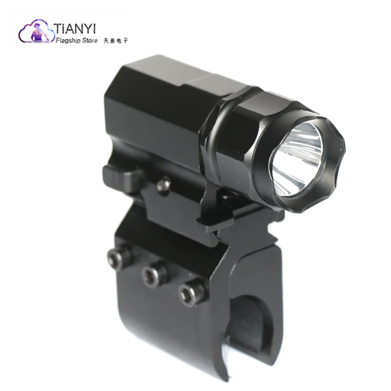 

Gun Flash Light Tactical Torch LED Shotgun Rifle Glock Flashlight with Release 20mm Mount for flashlight gun mount